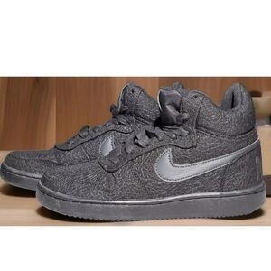 Nike Court Borough Mid Men’s Athletic Shoes Grey Black Denim 844907-001 Size 6